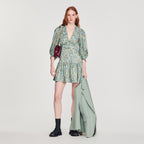 Short Fluid Floral Print Dress