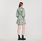 Short Fluid Floral Print Dress