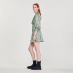 Short Fluid Floral Print Dress