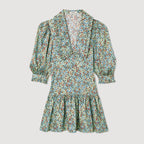 Short Fluid Floral Print Dress
