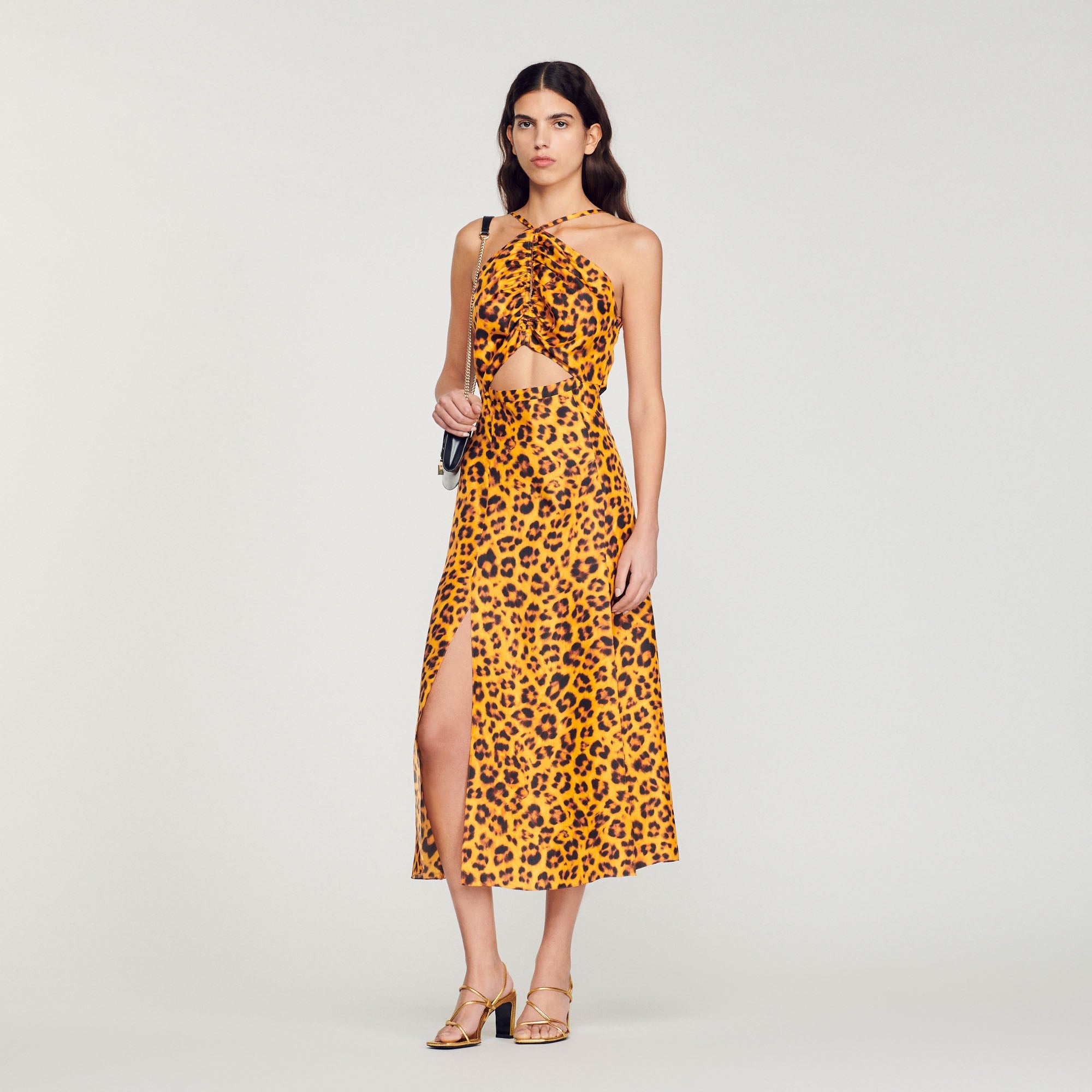 Vestido Largo Estampado Leopardo