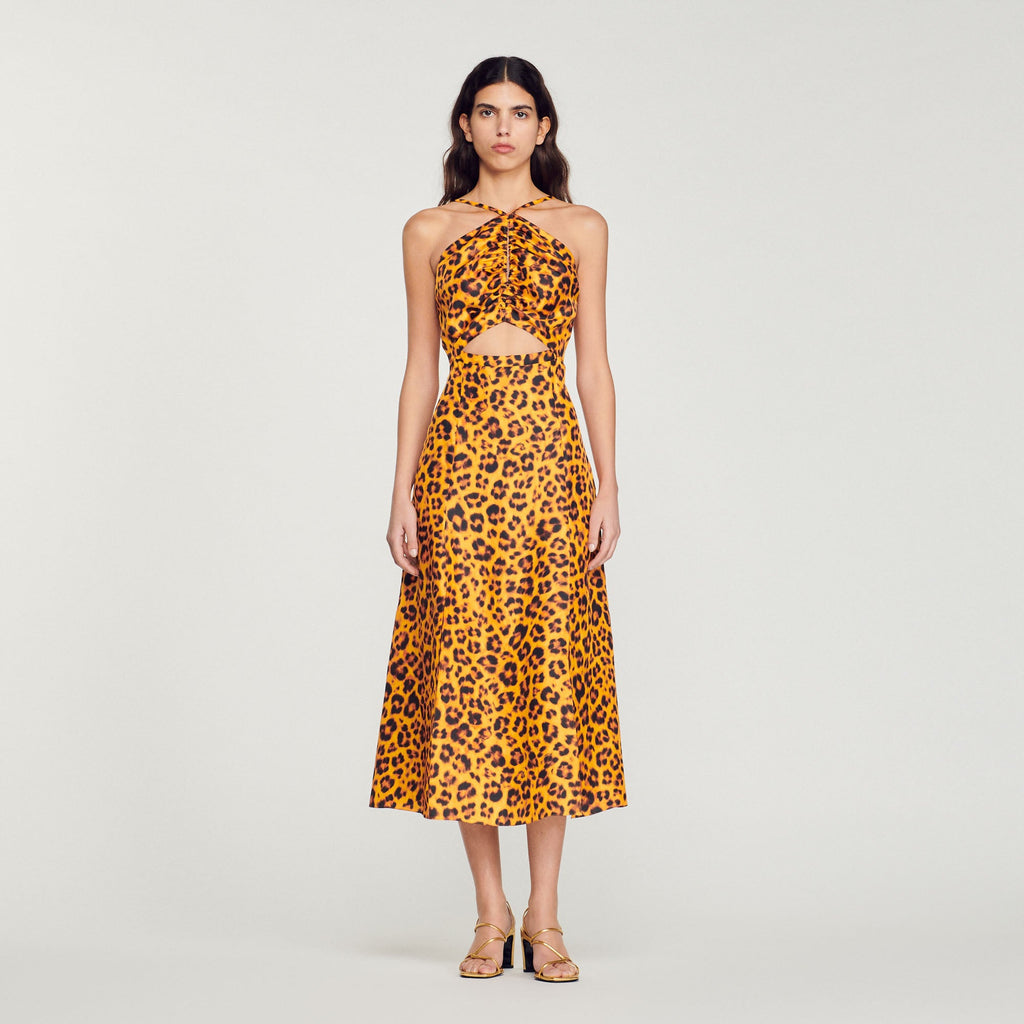 Vestido Largo Estampado Leopardo