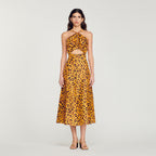 Vestido Largo Estampado Leopardo