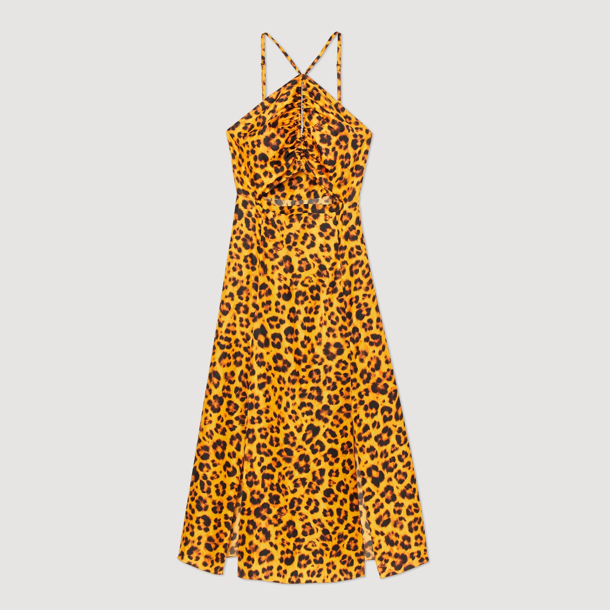 Vestido Largo Estampado Leopardo