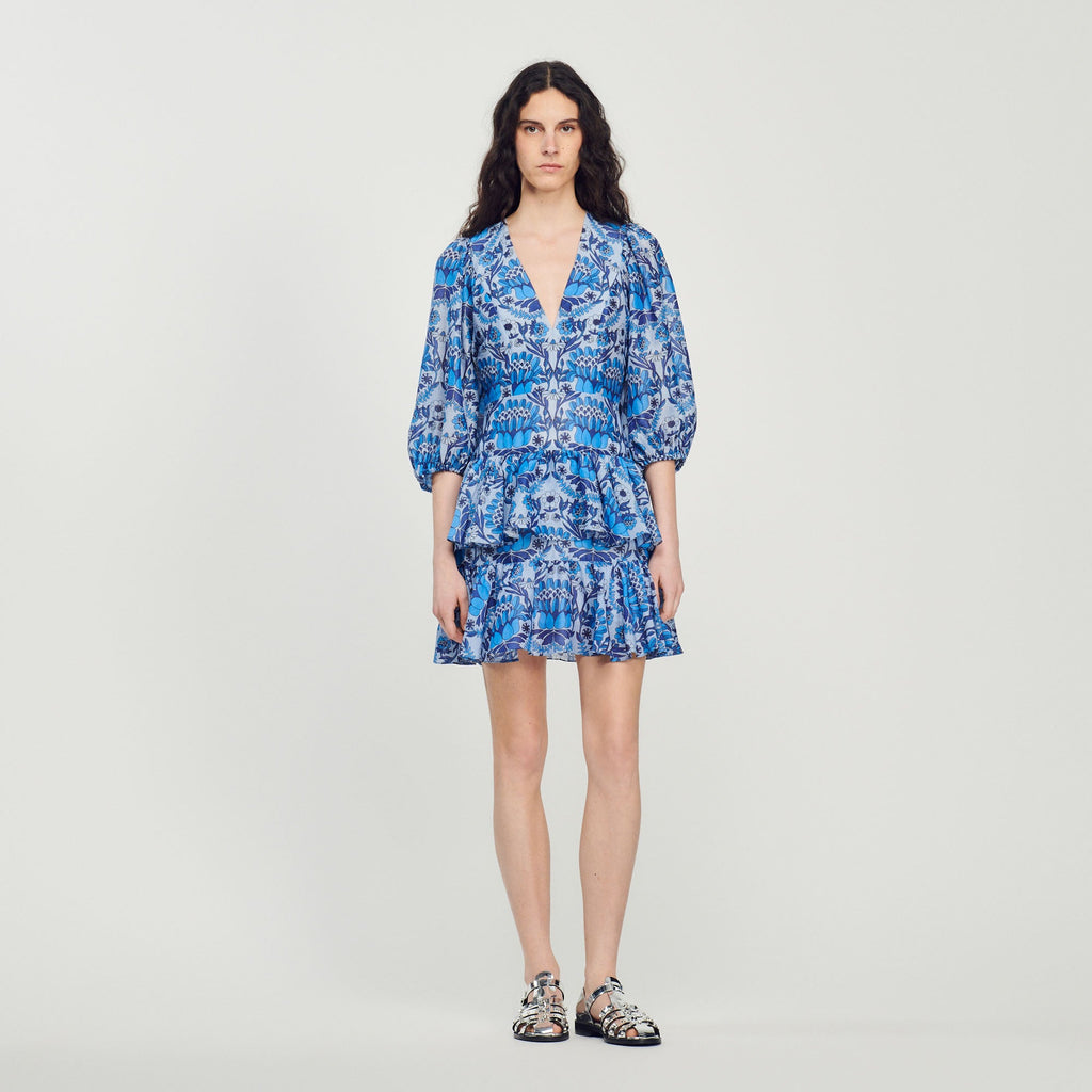 Vestido Corto Estampado Pañuelo