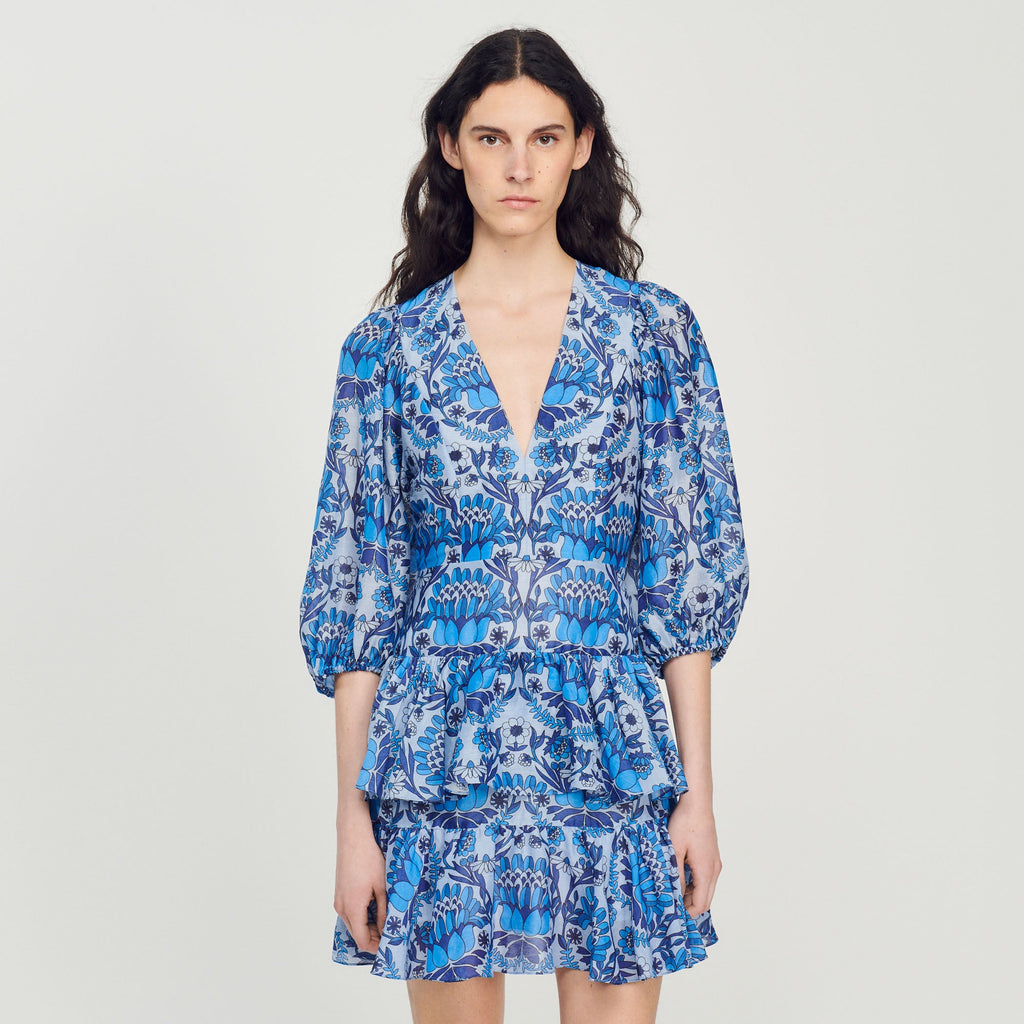 Vestido Corto Estampado Pañuelo