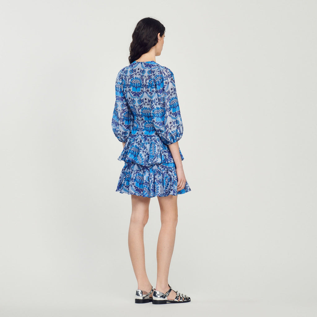 Vestido Corto Estampado Pañuelo