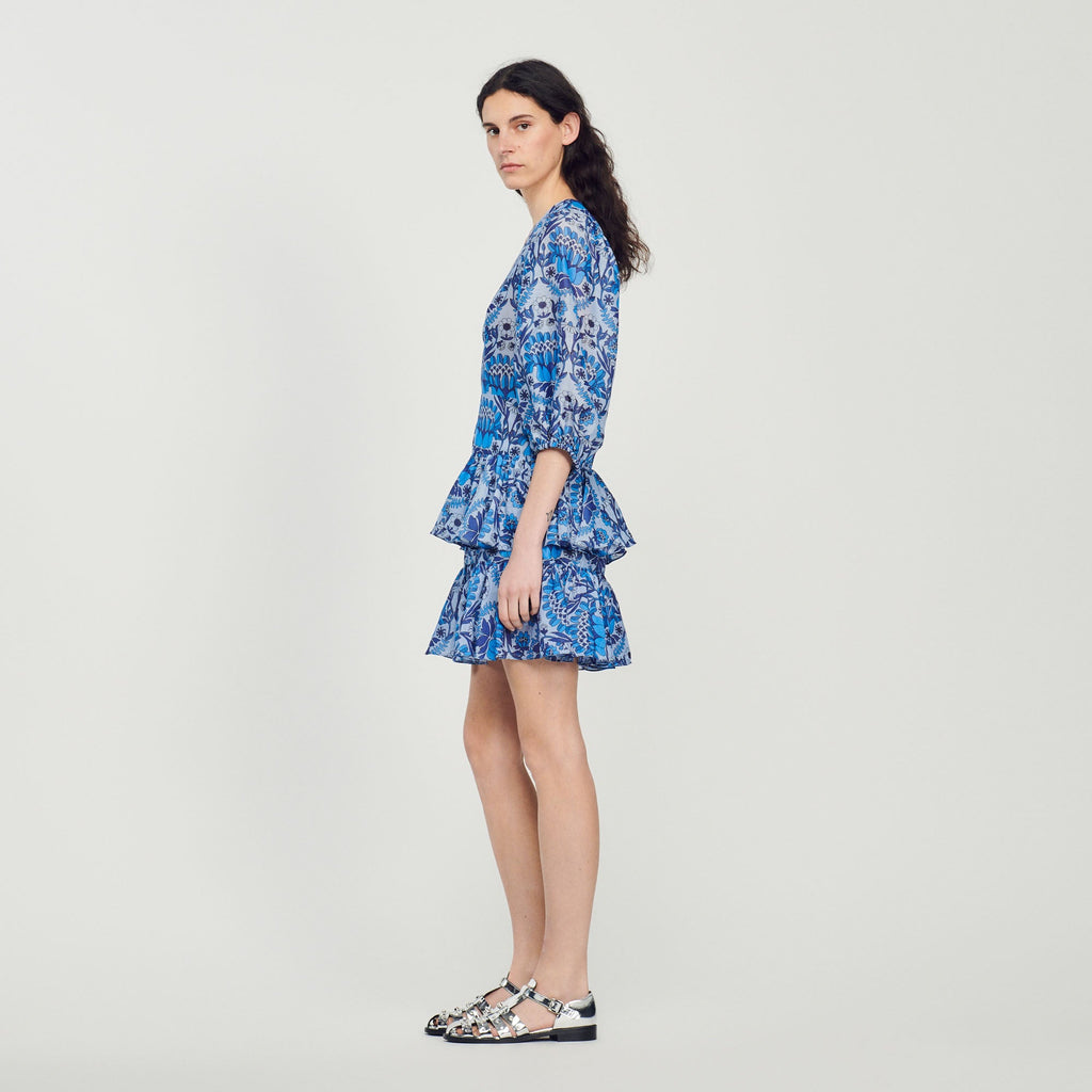 Vestido Corto Estampado Pañuelo