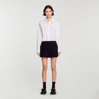 High-Waist Tweed Shorts