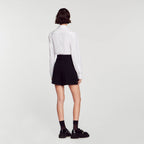 High-Waist Tweed Shorts