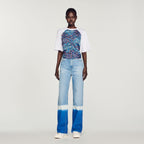 Open-Back Scarf T-Shirt