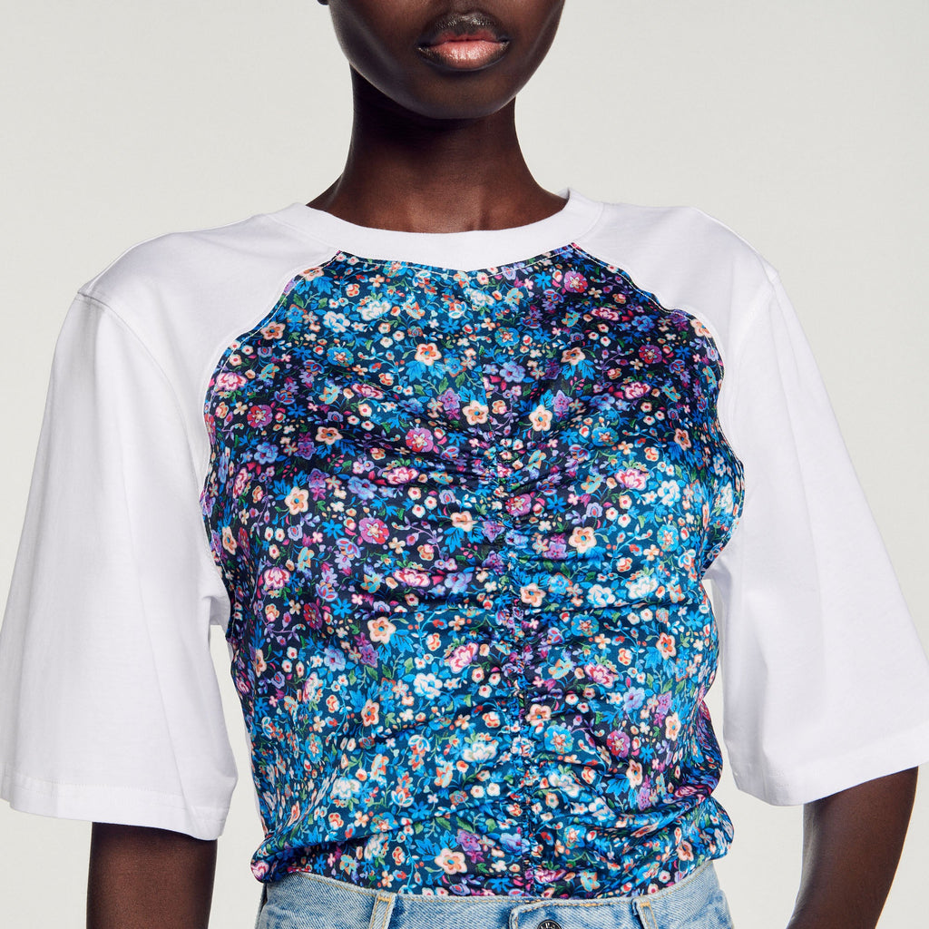 Open-Back Scarf T-Shirt