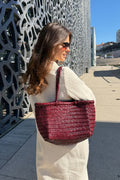 Borsa shopping Delhi Medium - Bordeaux