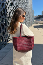 Borsa shopping Delhi Medium - Bordeaux