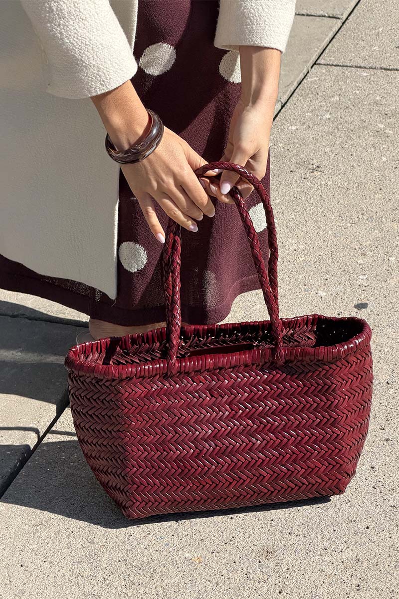 Borsa shopping Delhi Medium - Bordeaux