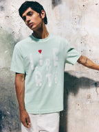 T-Shirt Unisexe Coup De Pinceau Vert D'Eau