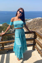Top de esmoquin - Turquesa