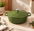 Sauter - Cocotte Ovale Con Coperchio - Ghisa - Verde