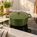 Sauter - Cocotte redonda con tapa - Hierro fundido - Verde