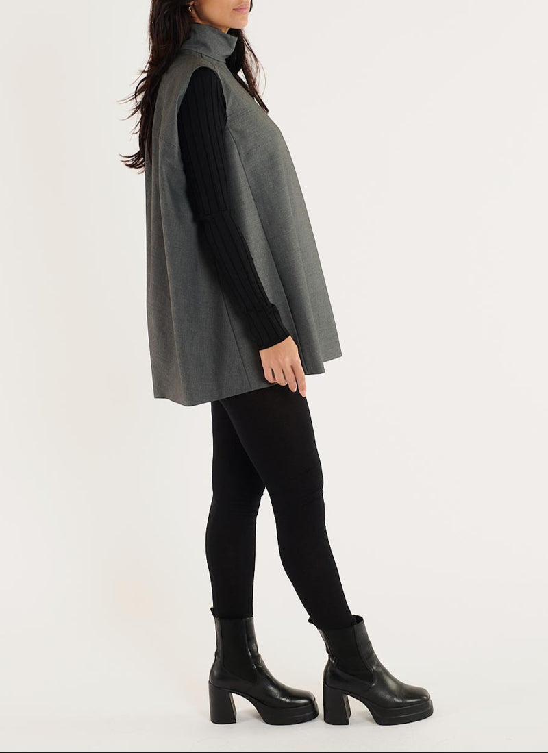 Top Sans Manche - Gris Chine - Femme