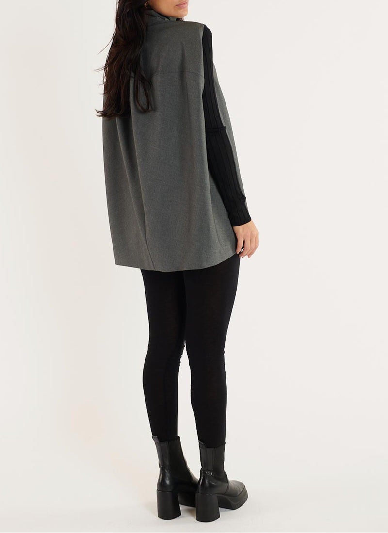 Top Sans Manche - Gris Chine - Femme
