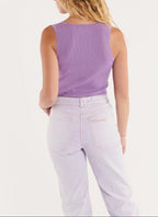 Jean Avec Broderies - Lilas - Femme