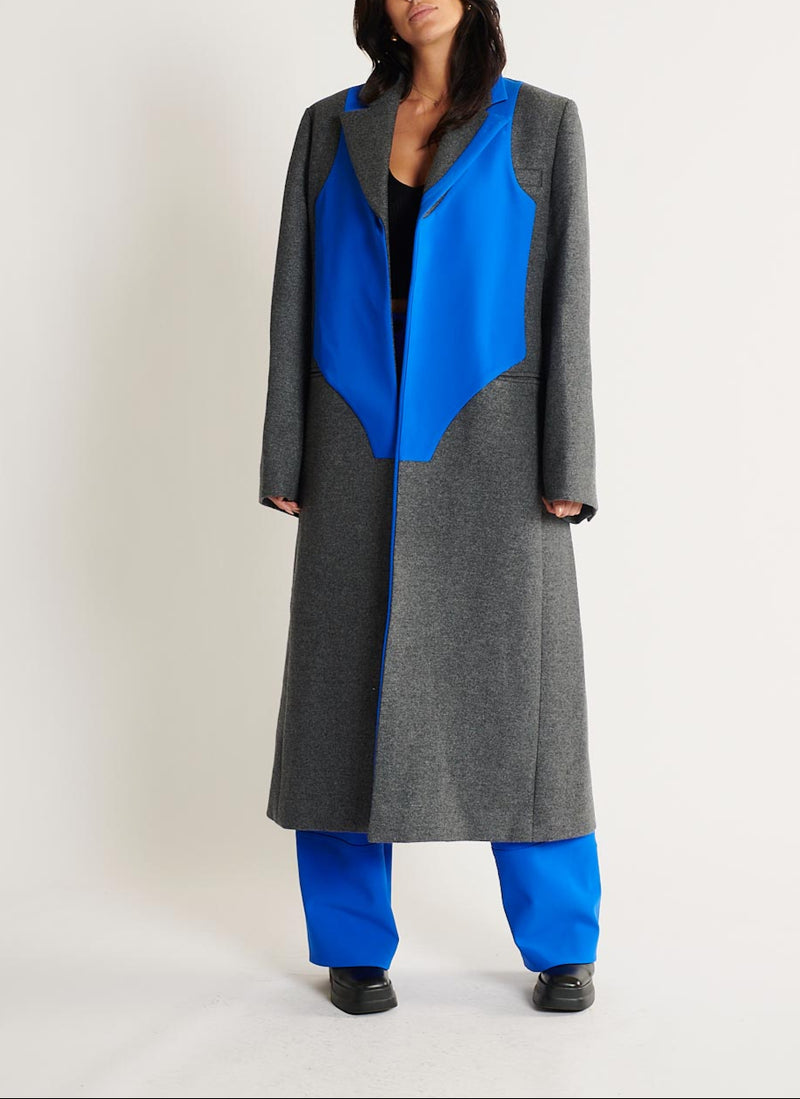 Manteau - Anthracite / Bleu - Femme