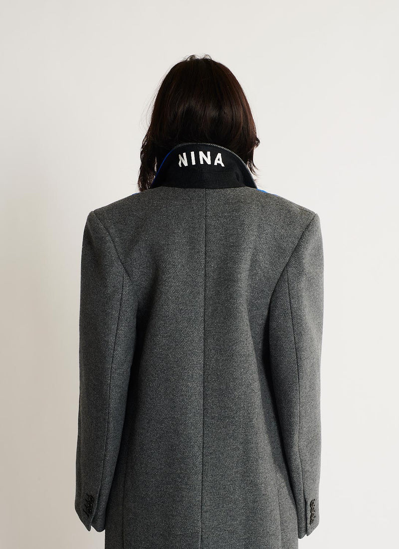 Manteau - Anthracite / Bleu - Femme