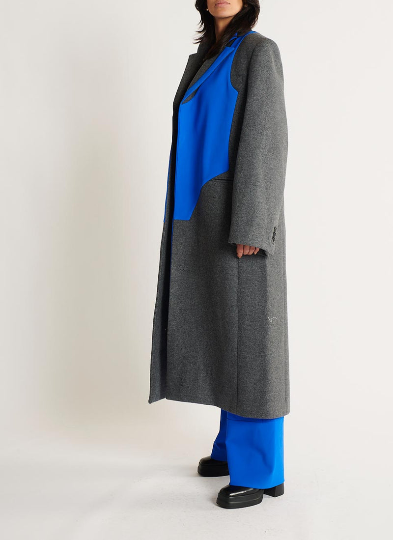 Manteau - Anthracite / Bleu - Femme