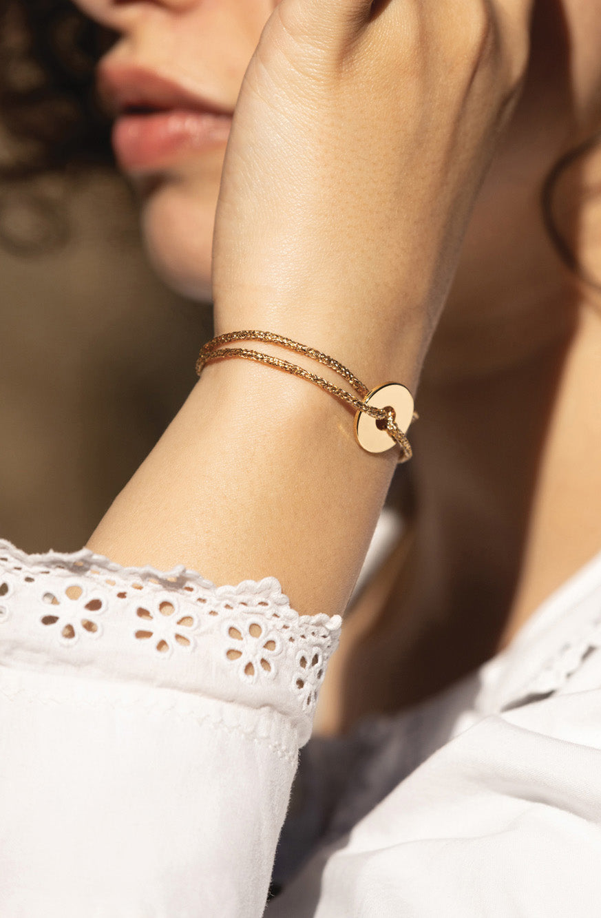 Bracelet Scaph - Or Pailleté