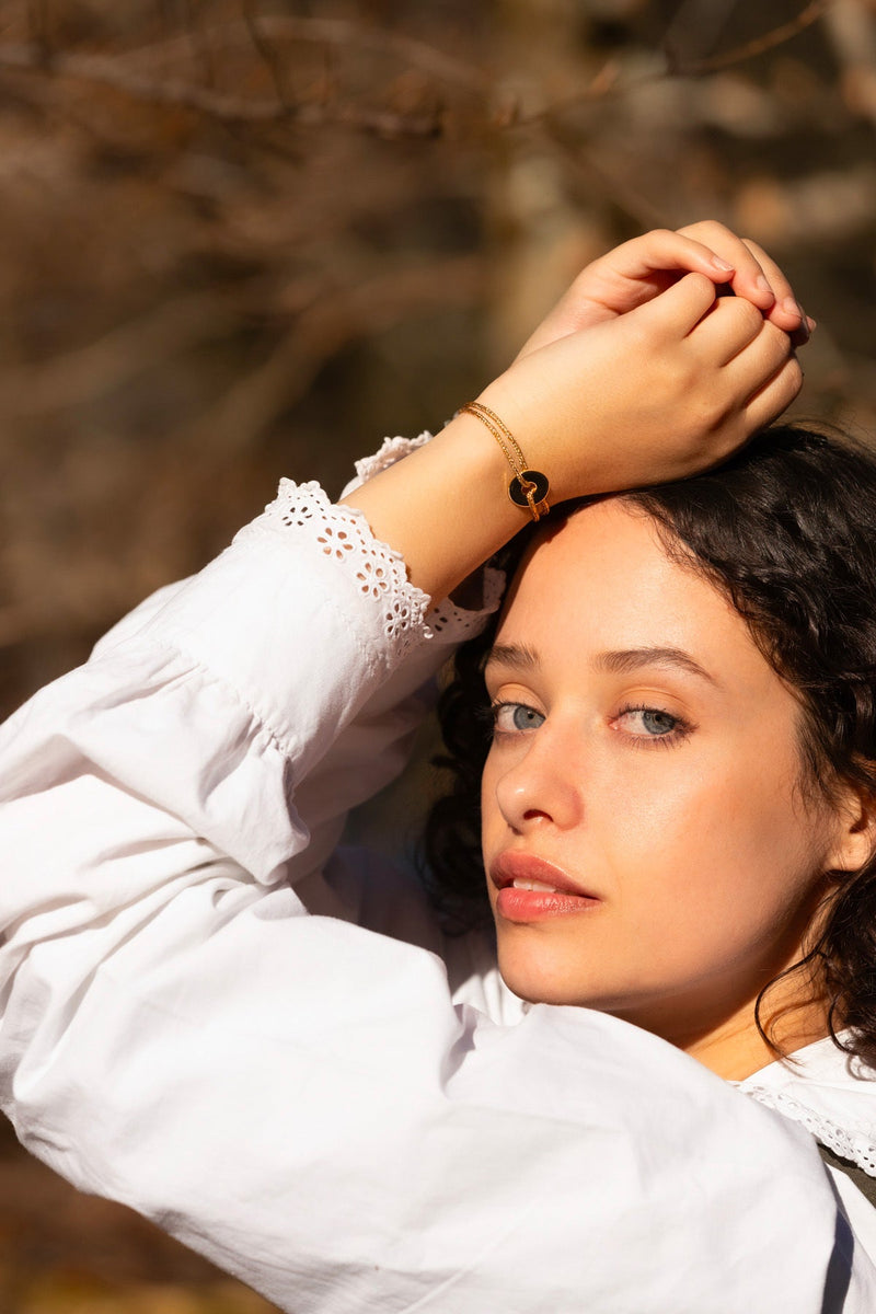 Bracelet Scaph - Or Pailleté