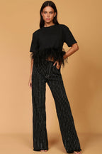 Scarlett Jeans - Black Rhinestones