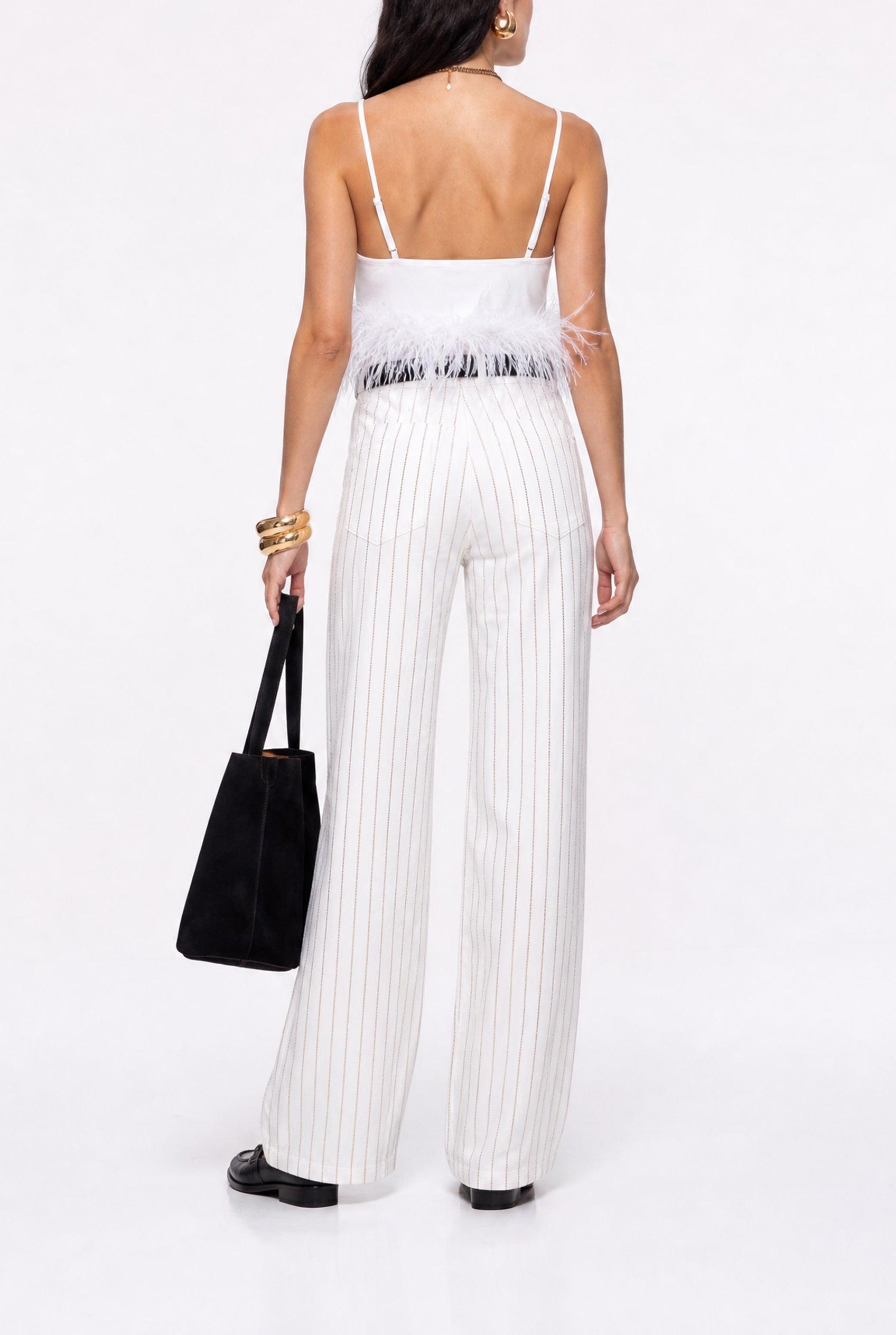 Scarlett White Rhinestone Jeans