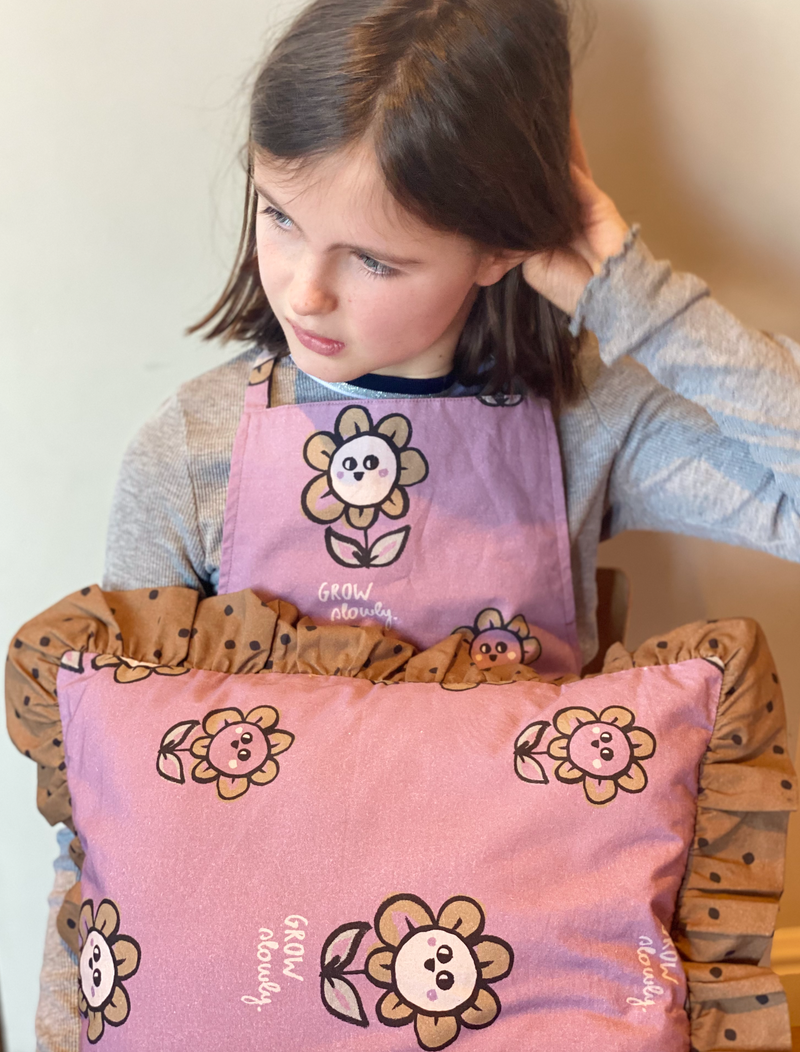 Frilled cushion floral - studioloco