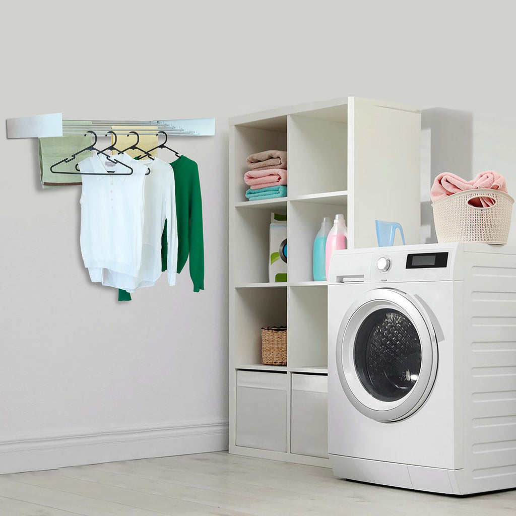 Étendoir À Linge Mural Réglable Cobra - 1M - Blanc