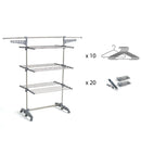 Séchoir à linge étendoir multifonction 25M EXTRA 3 niveaux Gris et Inox - REDDECO.com