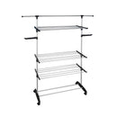 Séchoir à linge étendoir multifonction 25M ULTIMA 3 niveaux Noir et inox - REDDECO.com