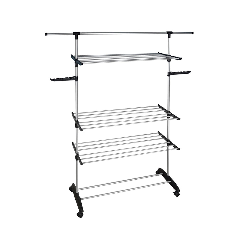 Séchoir à linge étendoir multifonction 25M ULTIMA 3 niveaux Noir et inox - REDDECO.com