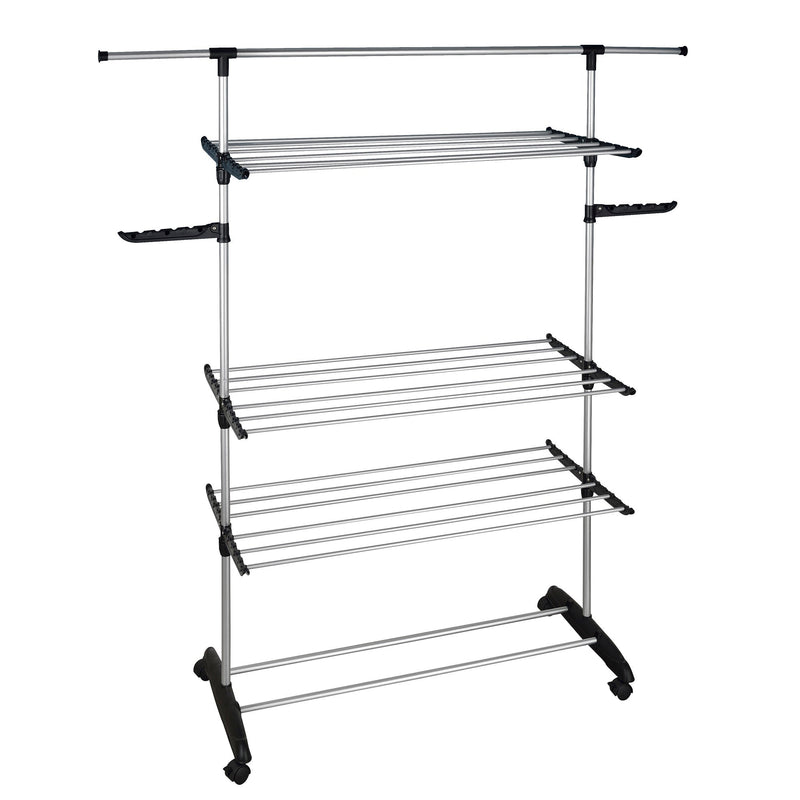 Séchoir à linge étendoir multifonction 25M ULTIMA 3 niveaux Noir et inox - REDDECO.com