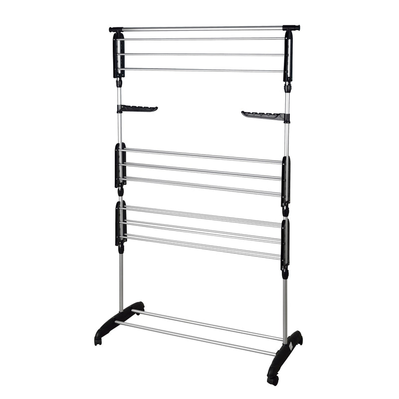 Séchoir à linge étendoir multifonction 25M ULTIMA 3 niveaux Noir et inox - REDDECO.com