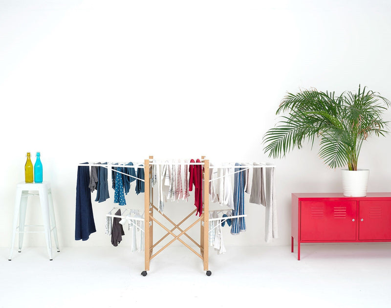 Séchoir à linge étendoir multifonction 28M USHUAIA Couleur bois - REDDECO.com