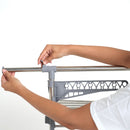 Séchoir à linge étendoir multifonction 30M EXTRA avec 30 accessoires 4 niveaux Gris et Inox - REDDECO.com