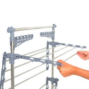 Séchoir à linge étendoir multifonction 30M EXTRA avec 30 accessoires 4 niveaux Gris et Inox - REDDECO.com