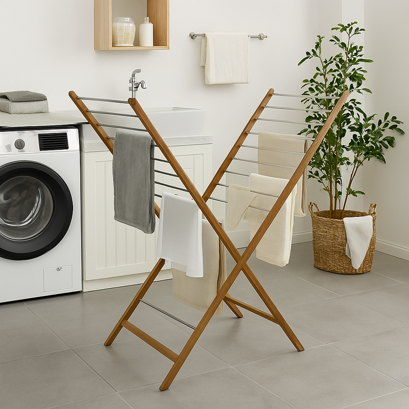 Séchoir À Linge Pliable Xenia Bois