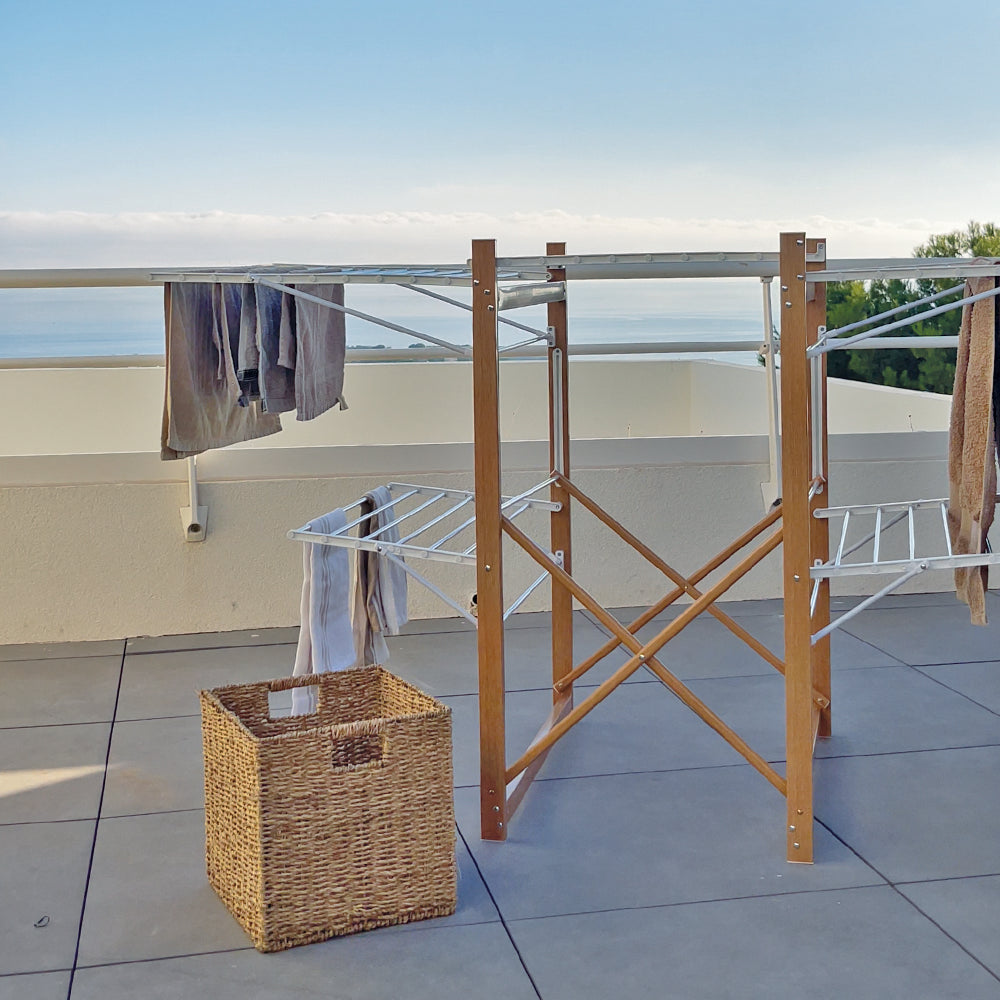 Ushuaia Xxl Foldable Laundry Drying Rack - 32M - Wood