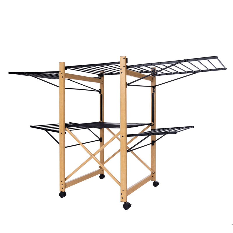 Séchoir À Linge Avec Roulettes Ushuaia - Noir