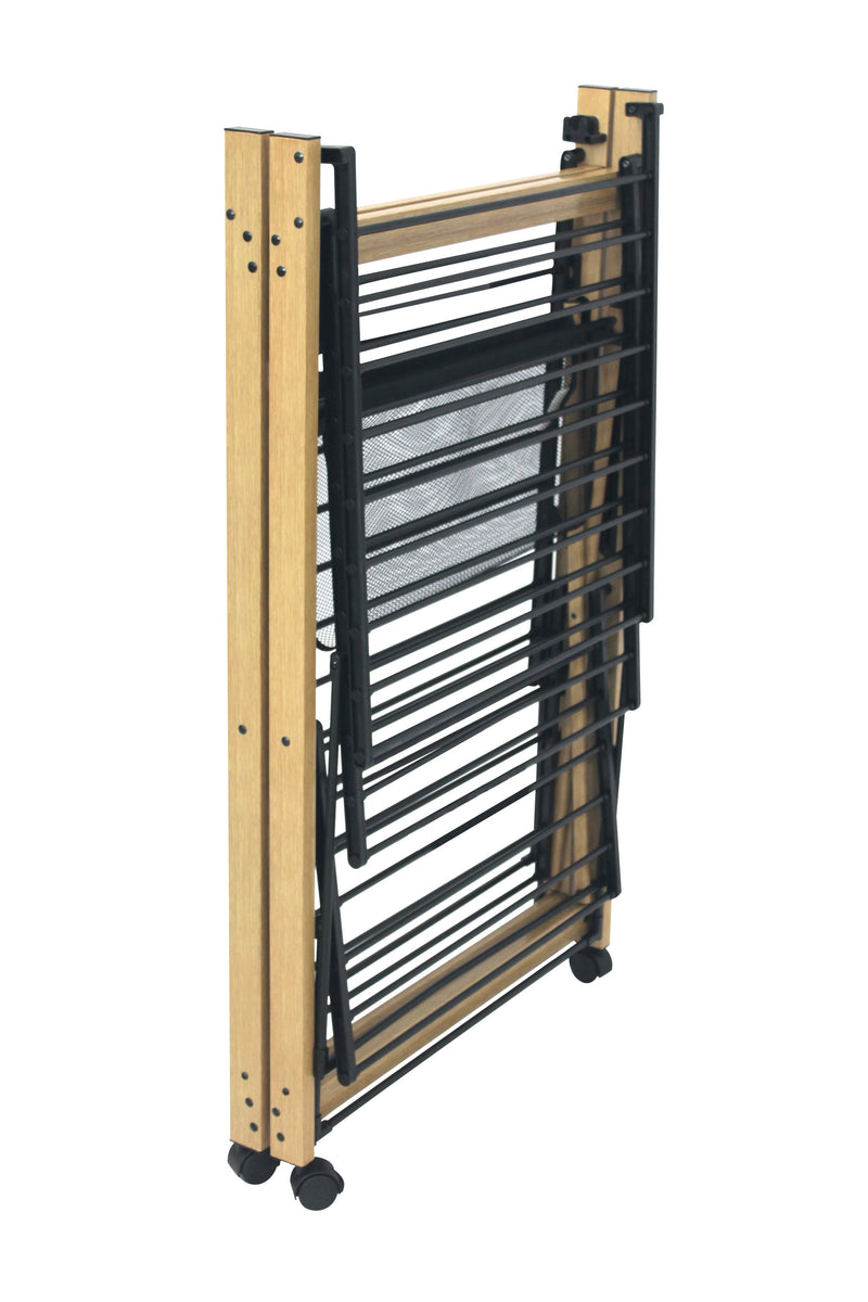 Séchoir À Linge Avec Roulettes Ushuaia - Noir