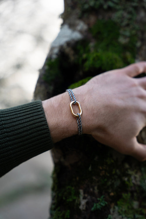 Bracelet Seine - Rayé Bleu Marine Et Blanc