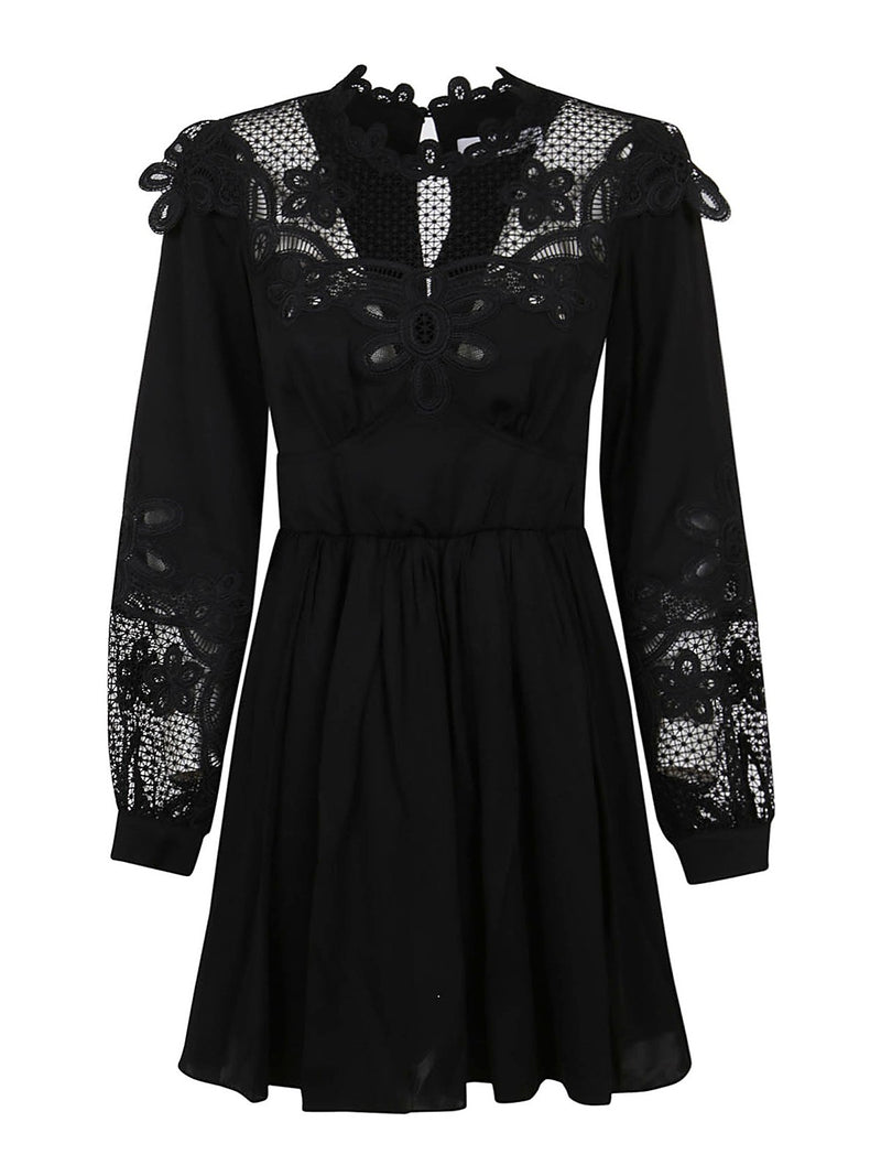 Self Portrait - Robe Dentelle Noir - Femme