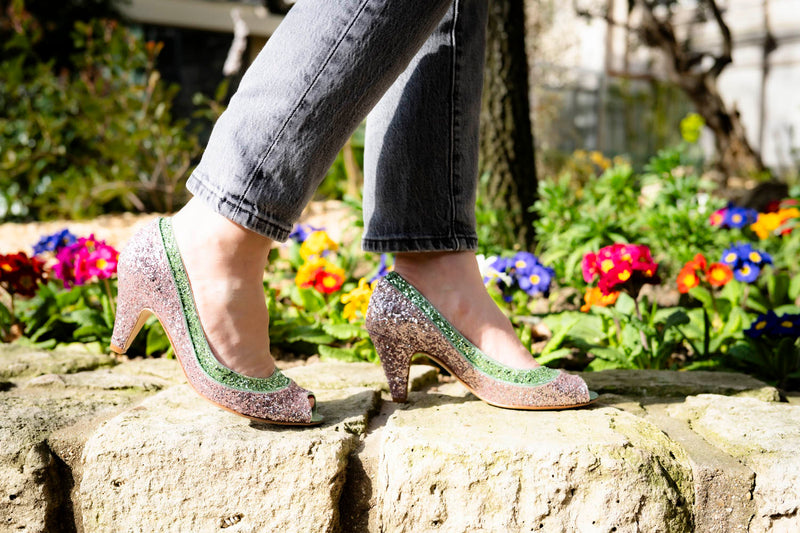 Sensation - Pink & Green Glitter